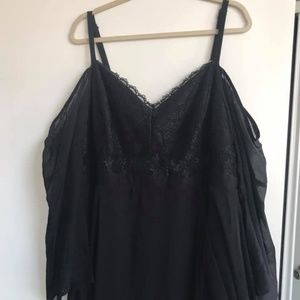 Sexy Black Lace Mini Dress with Sheer Overlay